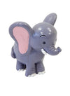 Figurine en résine éléphant décoratif safari pour décoration gris avec oreilles roses