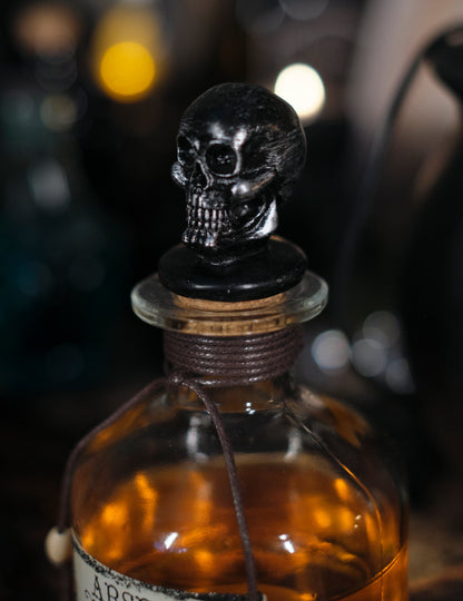 Deko-Flasche Partydeko für Halloween Arsen-Flasche silber-rot 16 cm