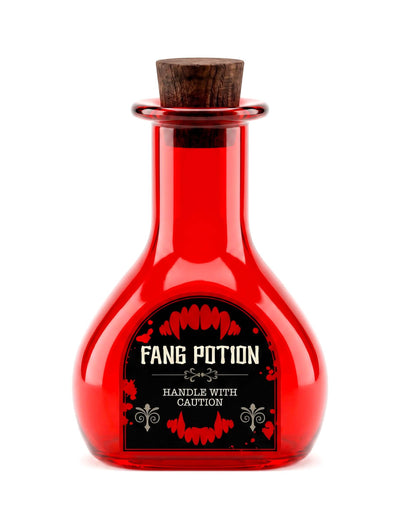 Dekorative Glasflasche Vampir-Potion 10,8 cm in Rot