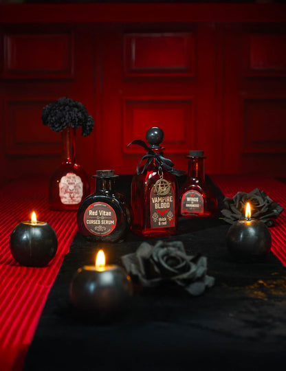 Halloween Deko-FlÃ¤schchen aus schwarzem Glas 9,5 cm