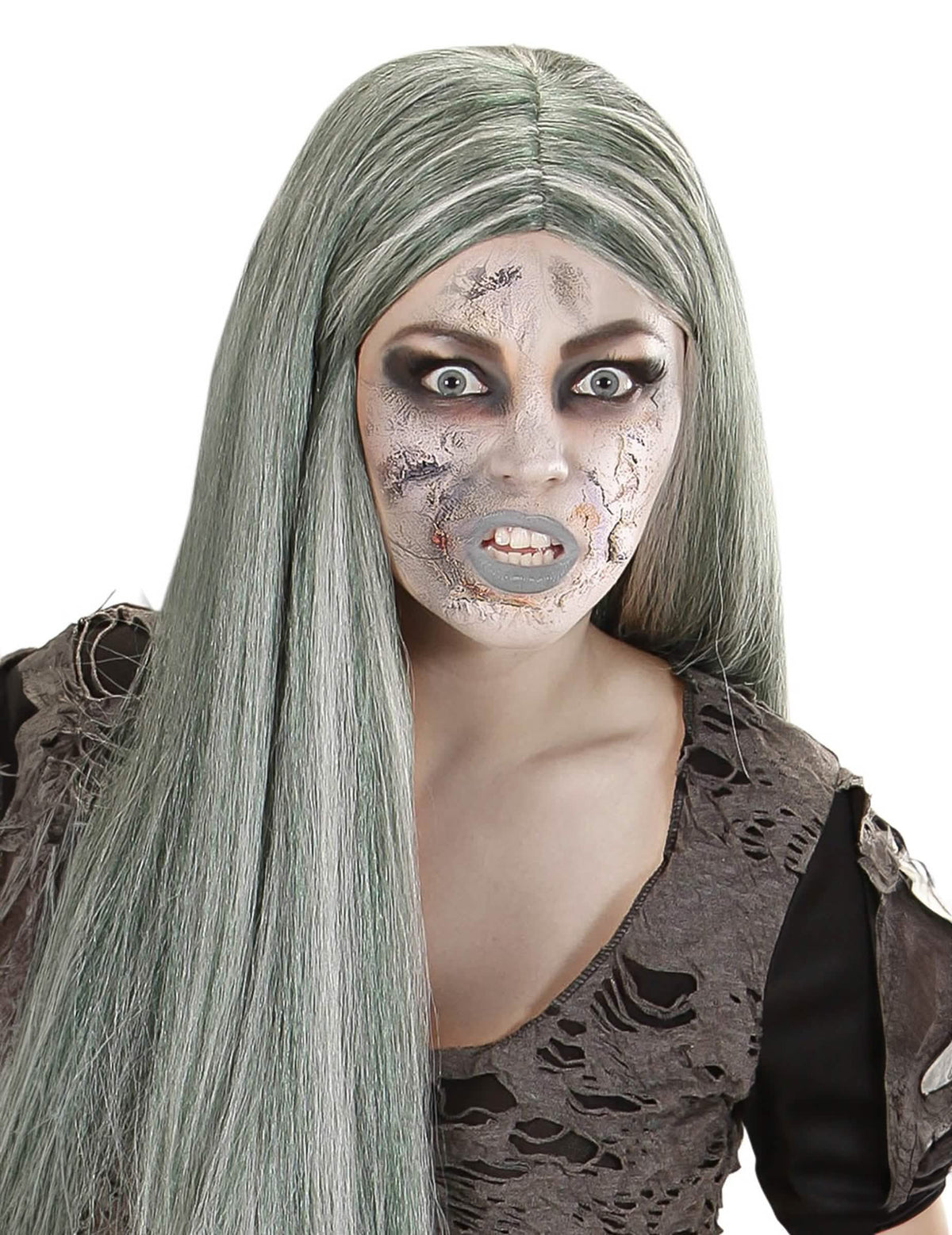 Maquillage peau de zombie pour adulte Halloween effet craquelé réaliste