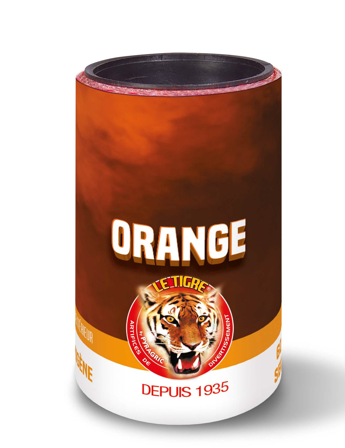 Fumigène en pot orange 1 minute