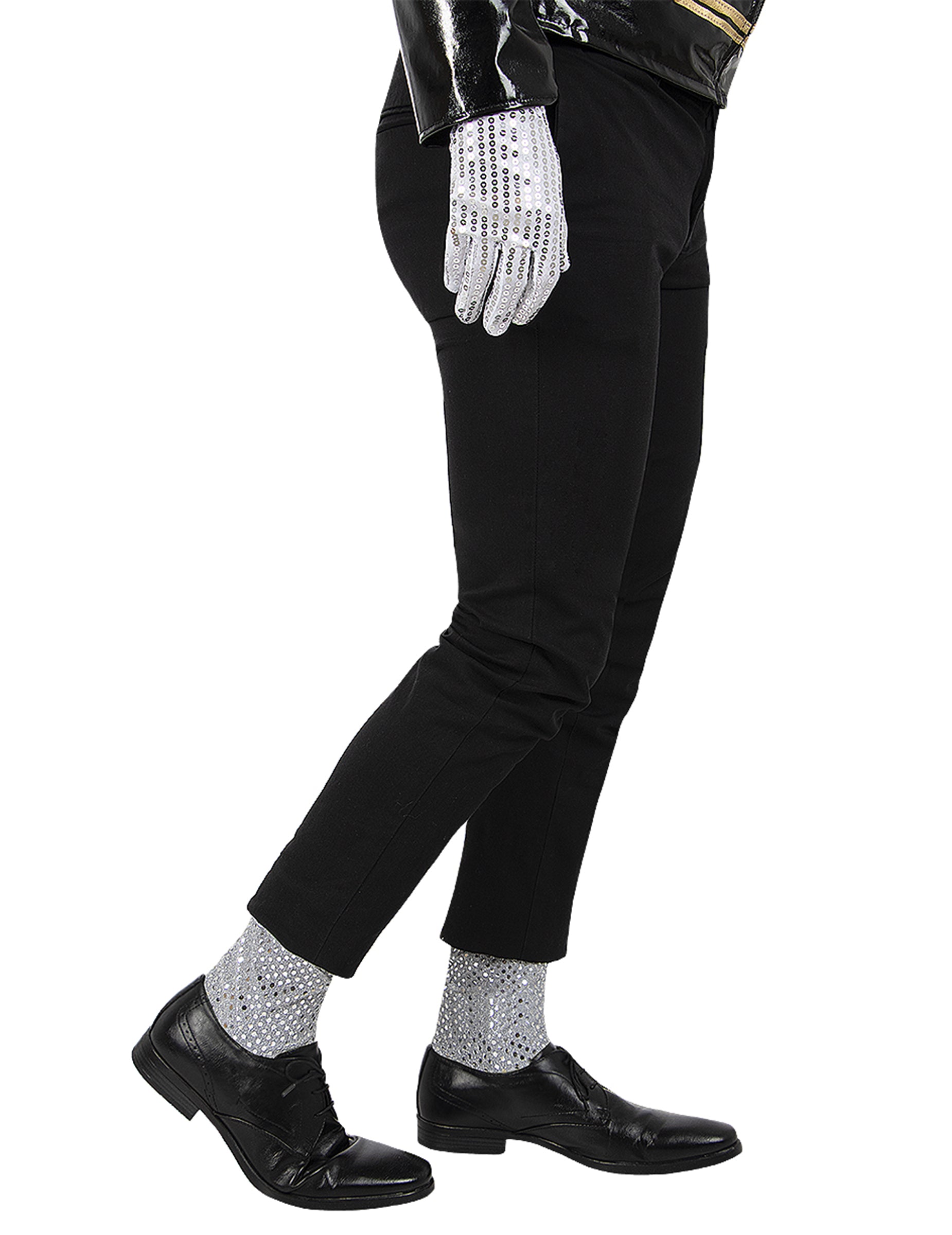 Gant et chaussettes de Michael Jackson pour adulte argentés à paillettes