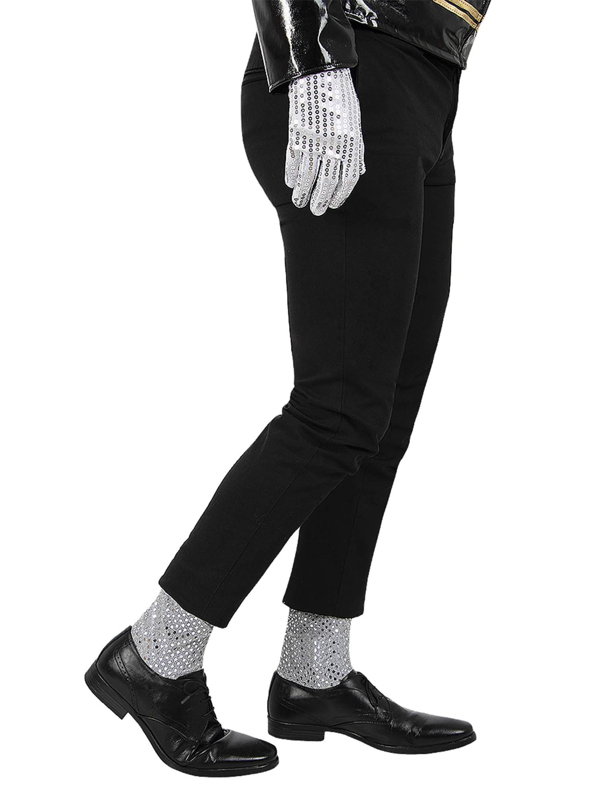 Gant et chaussettes de Michael Jackson pour adulte argentés à paillettes