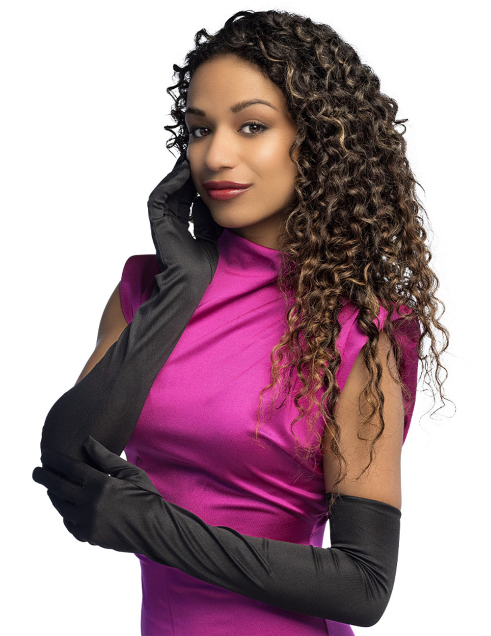 Gants longs pour femme noirs