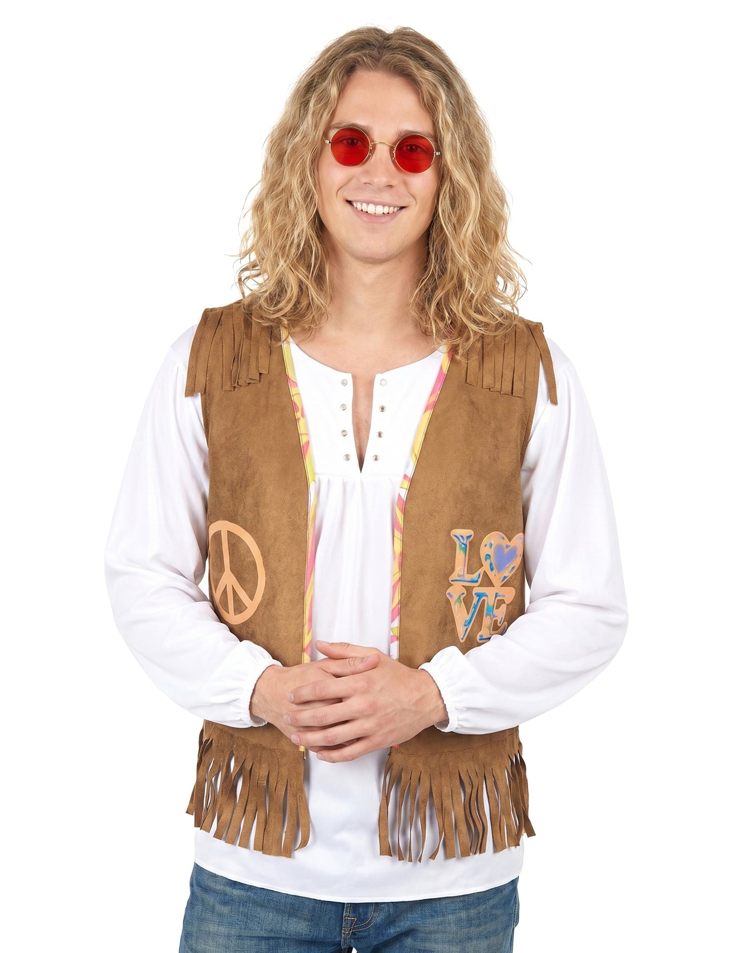 Hippie Weste für Herren braun