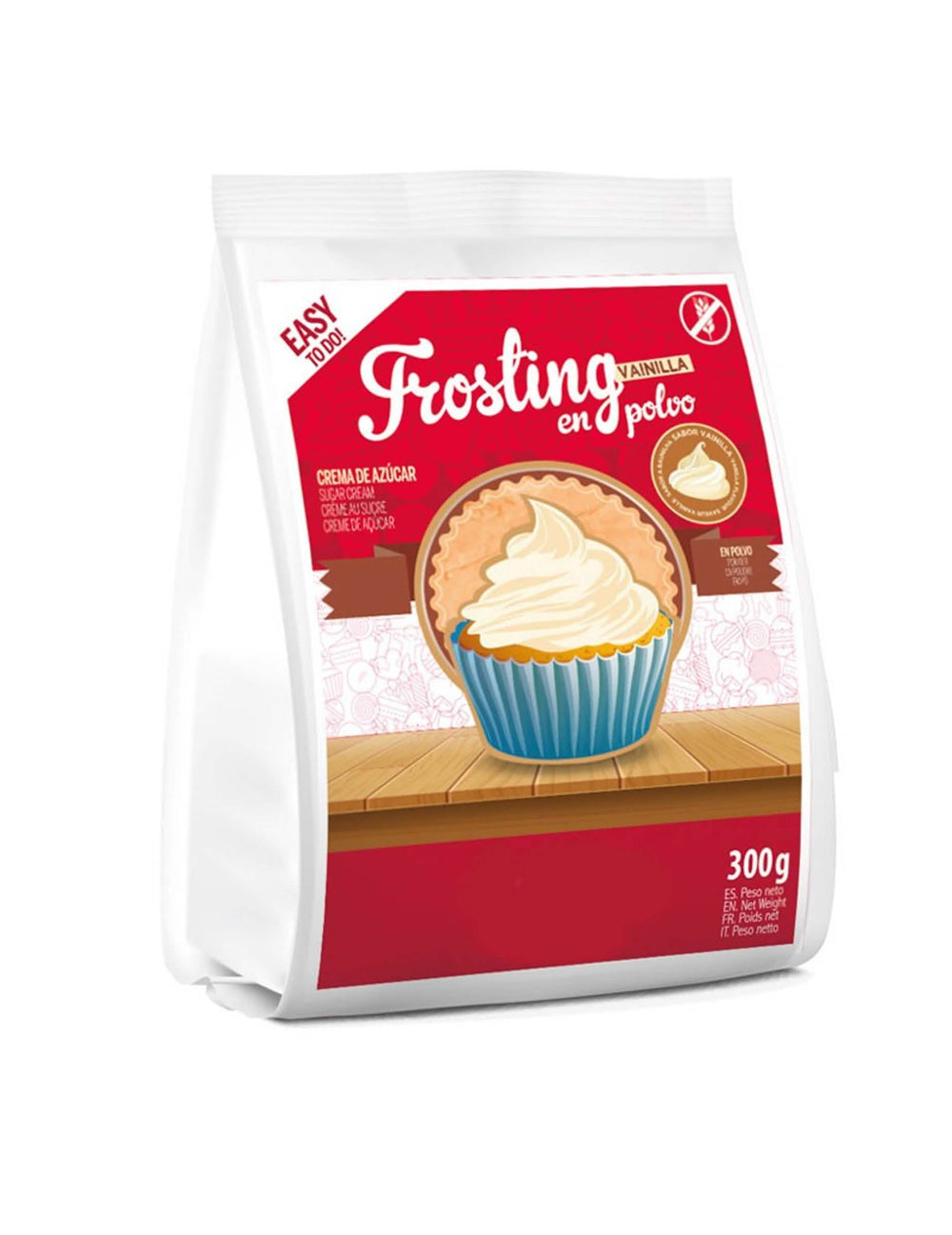 Glaçage en poudre vanille pour gâteaux blanc sans gluten