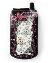 Stickers strass gothiques noir et blanc avec motifs papillons