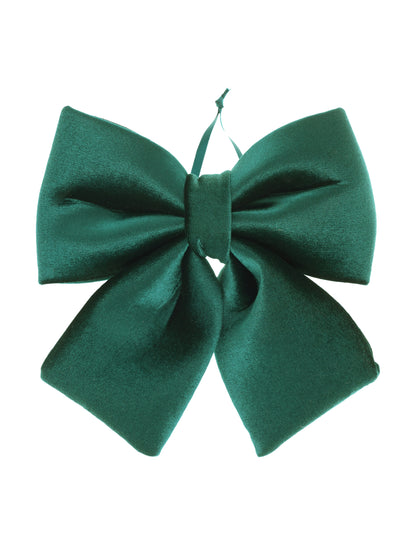 Grand nud papillon en velours vert sapin 26 x 30 cm
