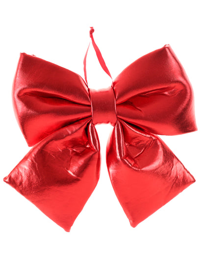 Grand nud papillon métallisé rouge 26 x 30 cm