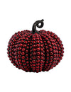 GroÃŸer Halloween Deko-KÃ¼rbis rot mit Perlen 24 x 22 x 21 cm