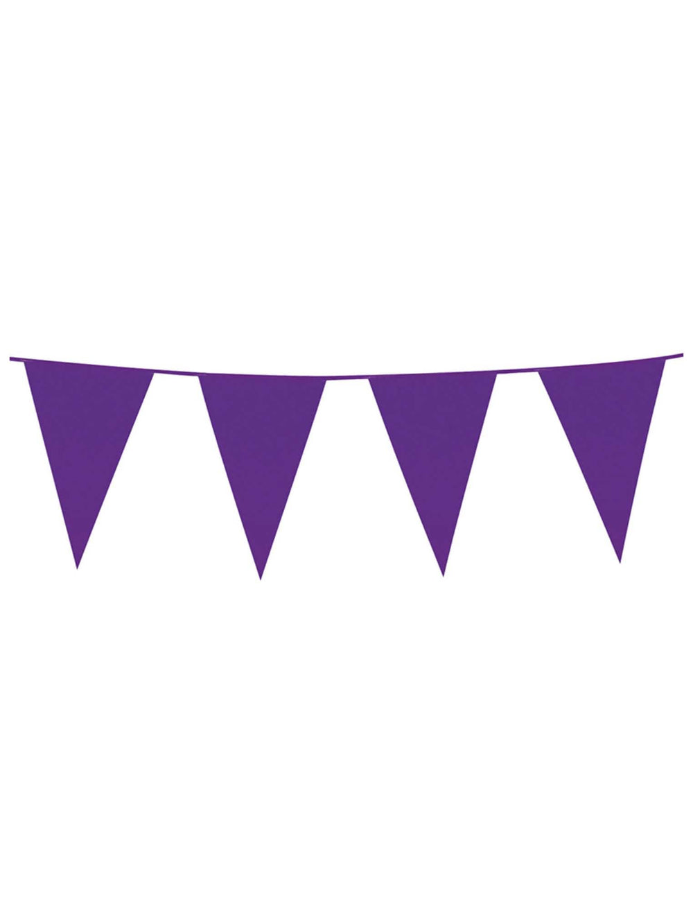 Guirlande à fanions pour décoration de fête violette 10m