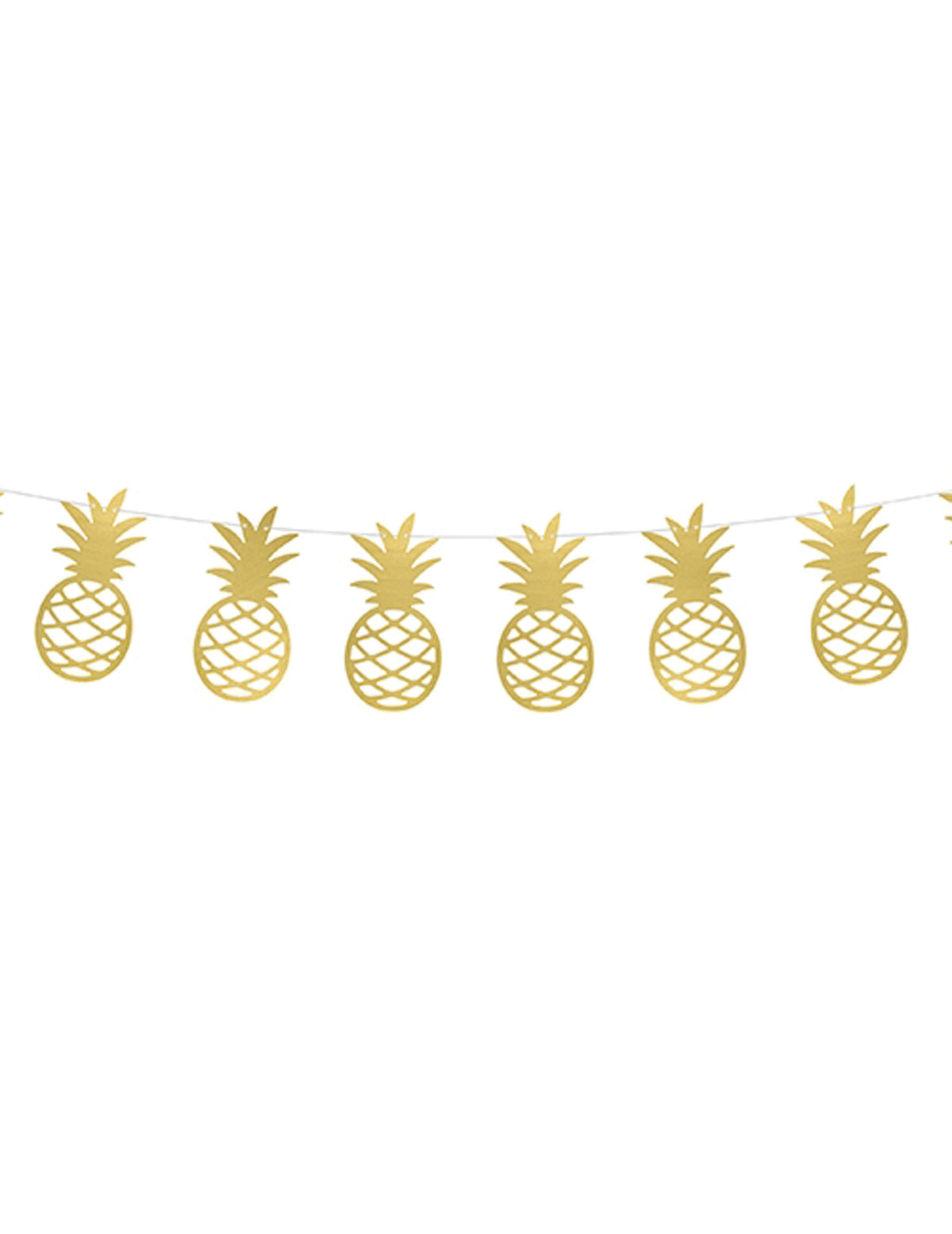 DIY-Girlande goldfarbener Metallic-Ananas 150 cm Deko-Set