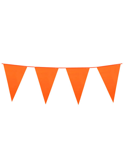 Guirlande à fanions orange pour décoration de 10 mètres