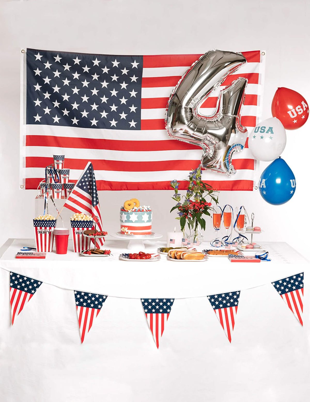 Gestaltung der Wimpelkette USA