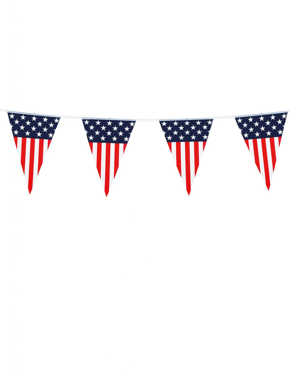 Wimpelkette USA für Partydekoration Blau Weiß Rot mit amerikanischem Flaggenmotiv