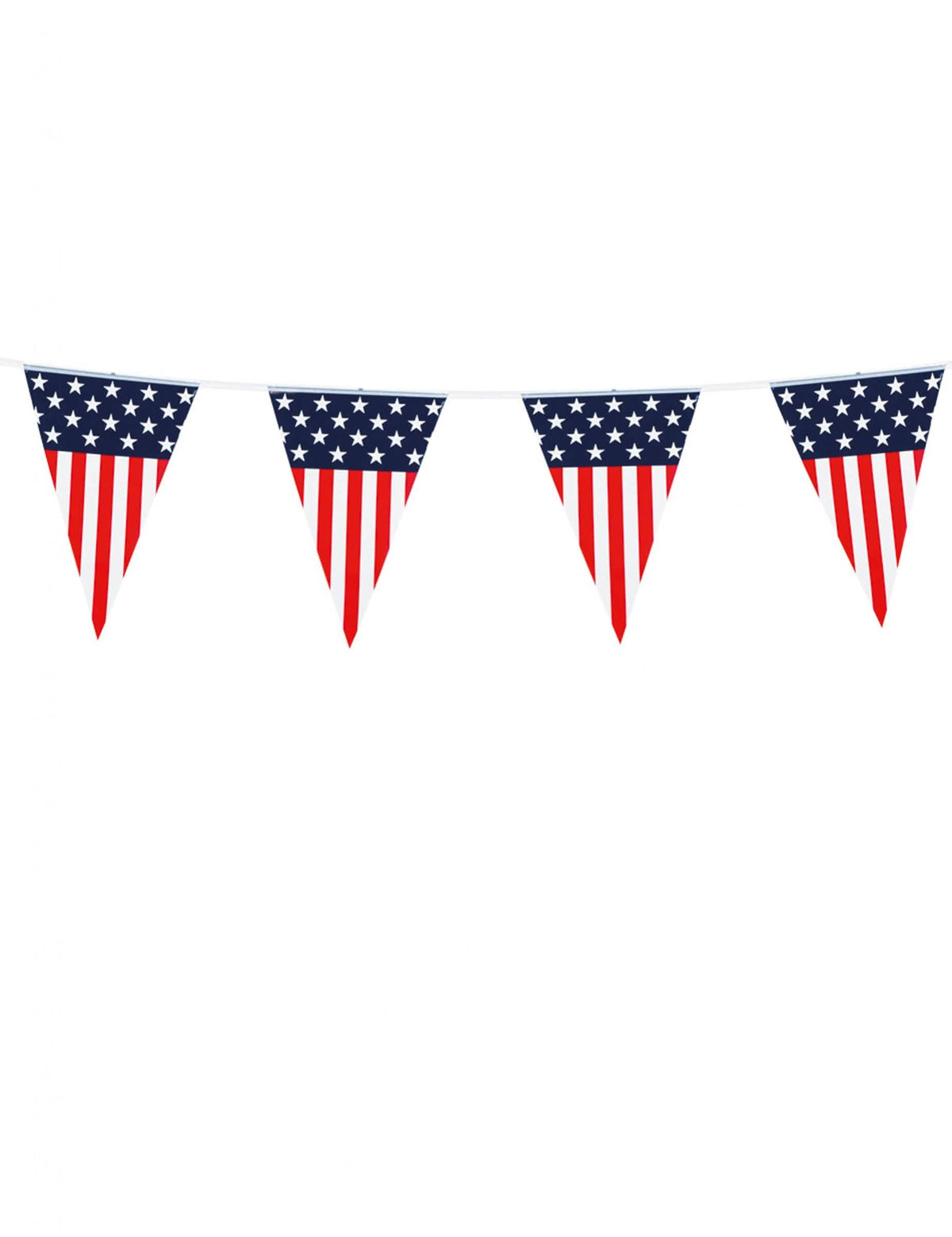 Wimpelkette USA für Partydekoration Blau Weiß Rot mit amerikanischem Flaggenmotiv