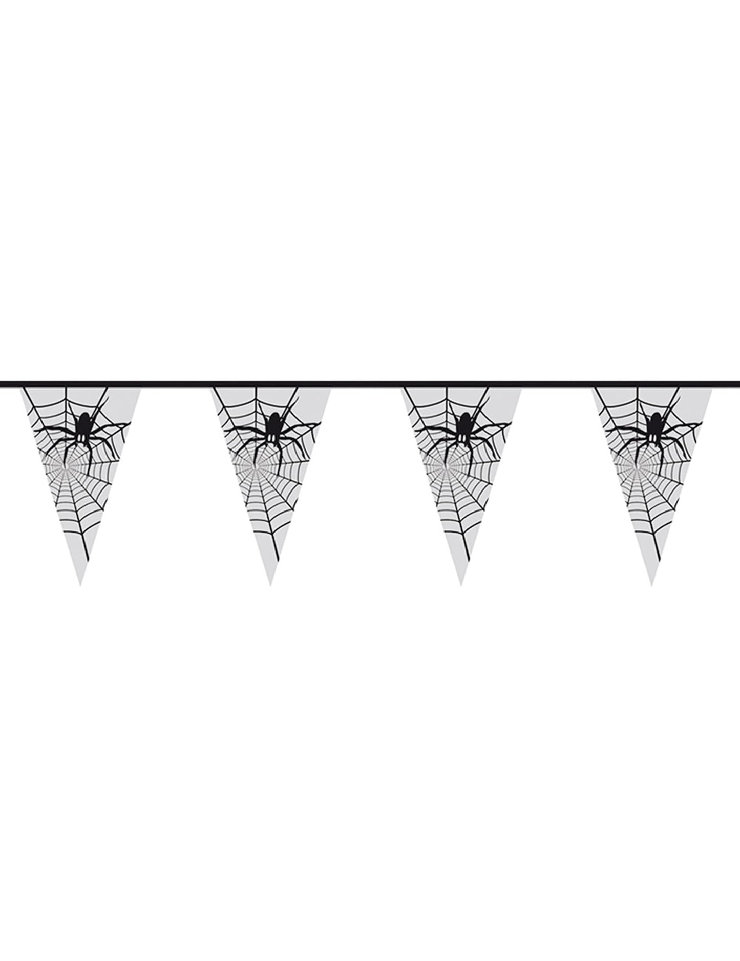 Guirlande araignée pour Halloween transparente et noire