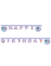 Gelenkfähige Girlande Happy Birthday Angel et Stitch lila