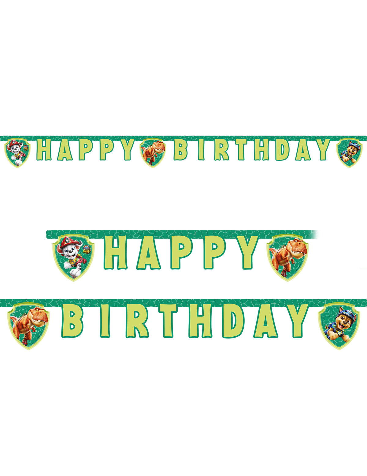 Paw Patrol™ Dino Movie Party-Girlande Happy Birthday 200 cm