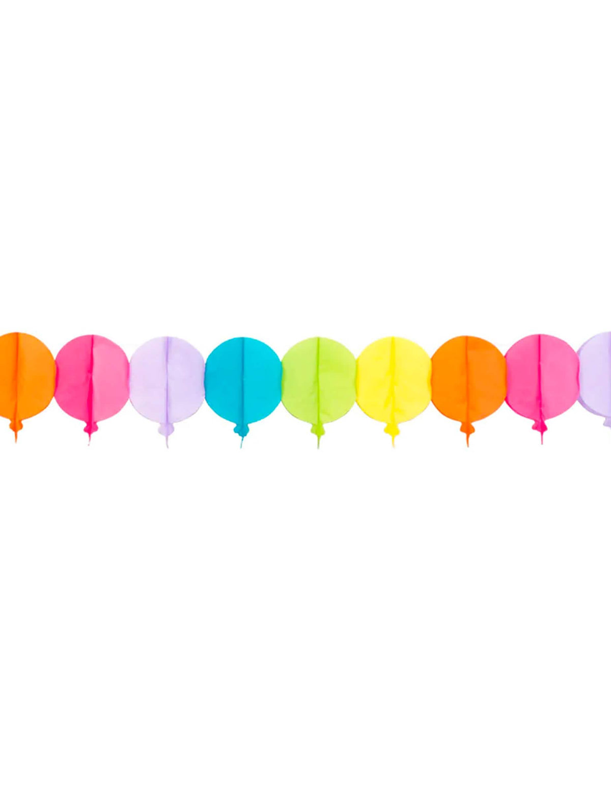 Guirlande ballons en papier pour fête multicolore