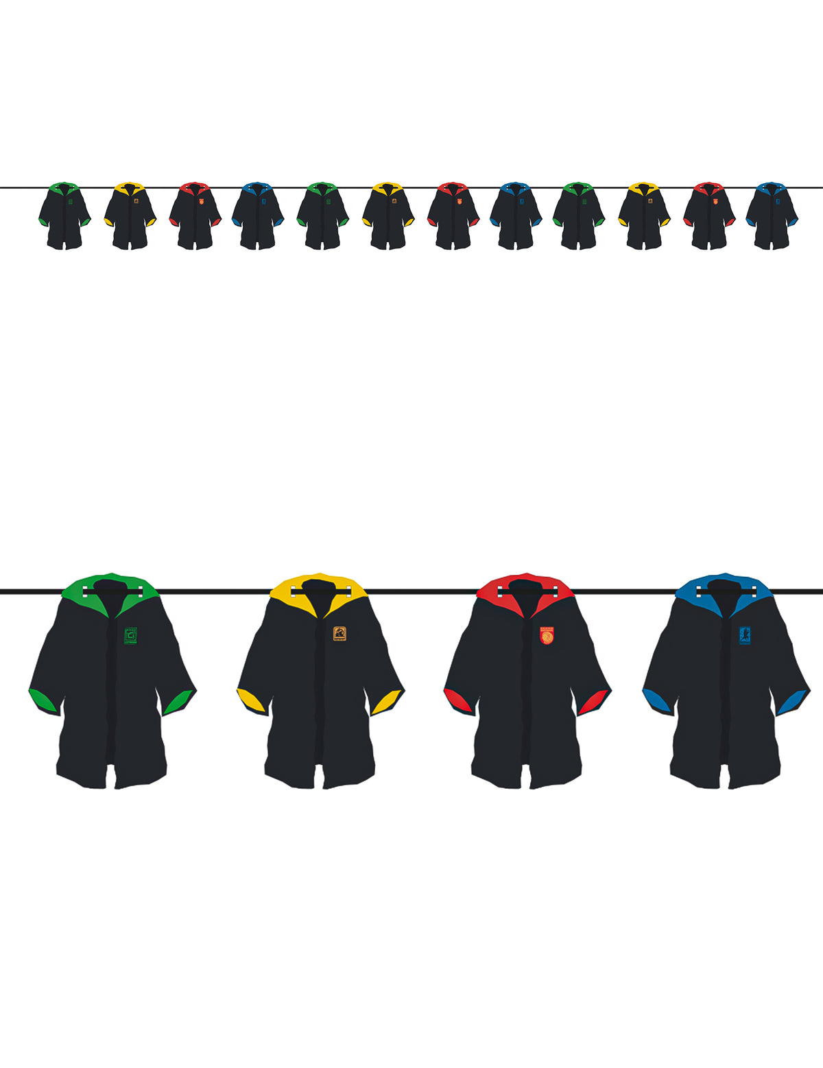 Harry Potter™ Hauswappen Girlande 3,6 m