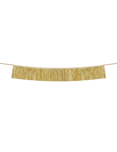 Guirlande de fils à franges dorés pour fête 135 cm
