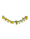 Guirlande de lettres en carton boy or girl pour baby shower dorée