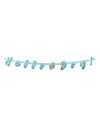 Guirlande de lettres en carton Hello Boy pour baby shower bleu et or