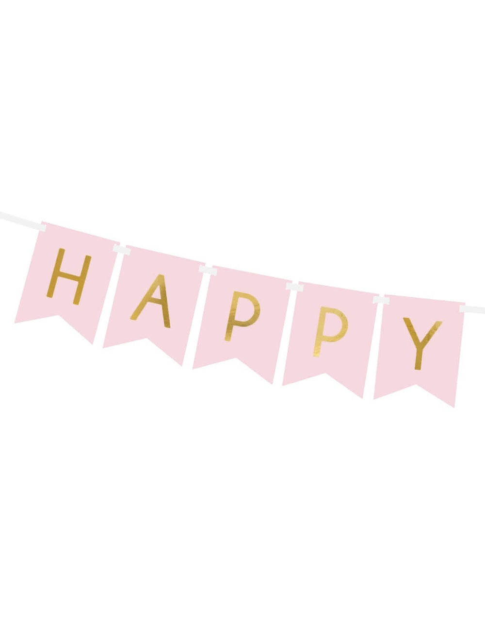 Détail du mot HAPPY de la guirlande en carton Happy Birthday