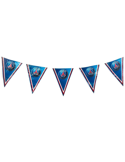 Guirlande fanions PSG pour fête bleu et rouge 270 cm