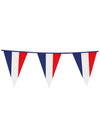 Guirlande à fanions drapeaux France pour supporter bleu blanc rouge