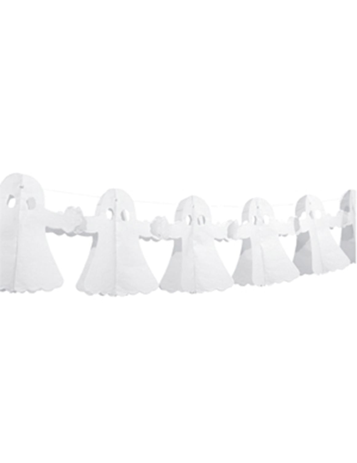 Guirlande en papier fantôme pour Halloween blanche