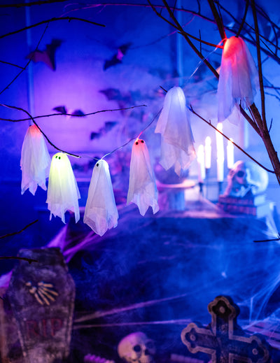 Geister Lichterkette Halloween 150 cm