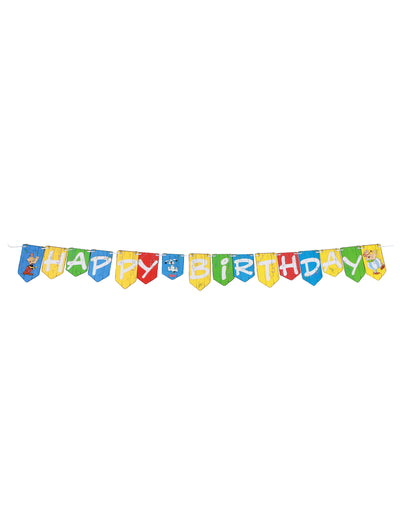 Guirlande Happy Birthday Astérix pour enfant multicolore avec personnages