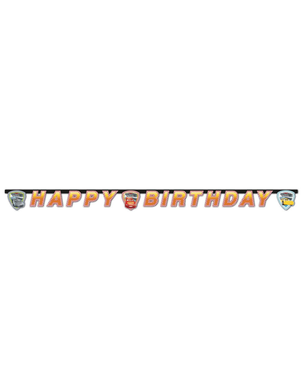 Vue d'ensemble de la guirlande Happy Birthday Cars 3™