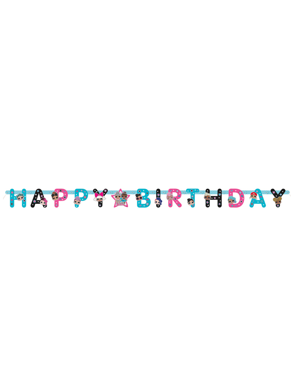Guirlande Happy Birthday LOL Surprise pour enfant multicolore en carton