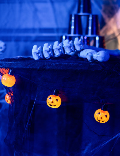 Kürbis Lichterkette Girlande Halloween 175 cm