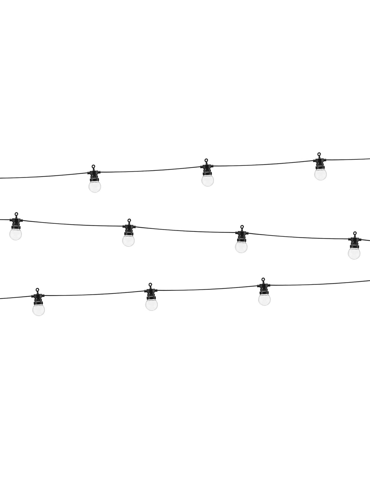 LED-Lichterkette 5 Meter Schwarz fÃ¼r Garten & Party