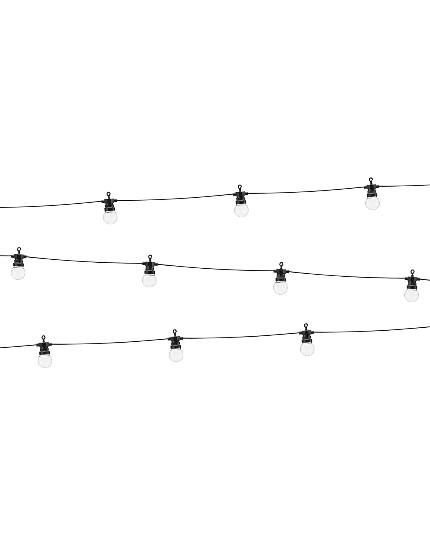 LED-Lichterkette 5 Meter Schwarz fÃ¼r Garten & Party