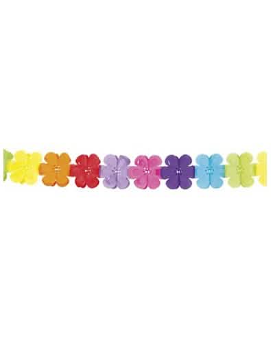 Blumen-Girlande für Party Bunt aus Papier
