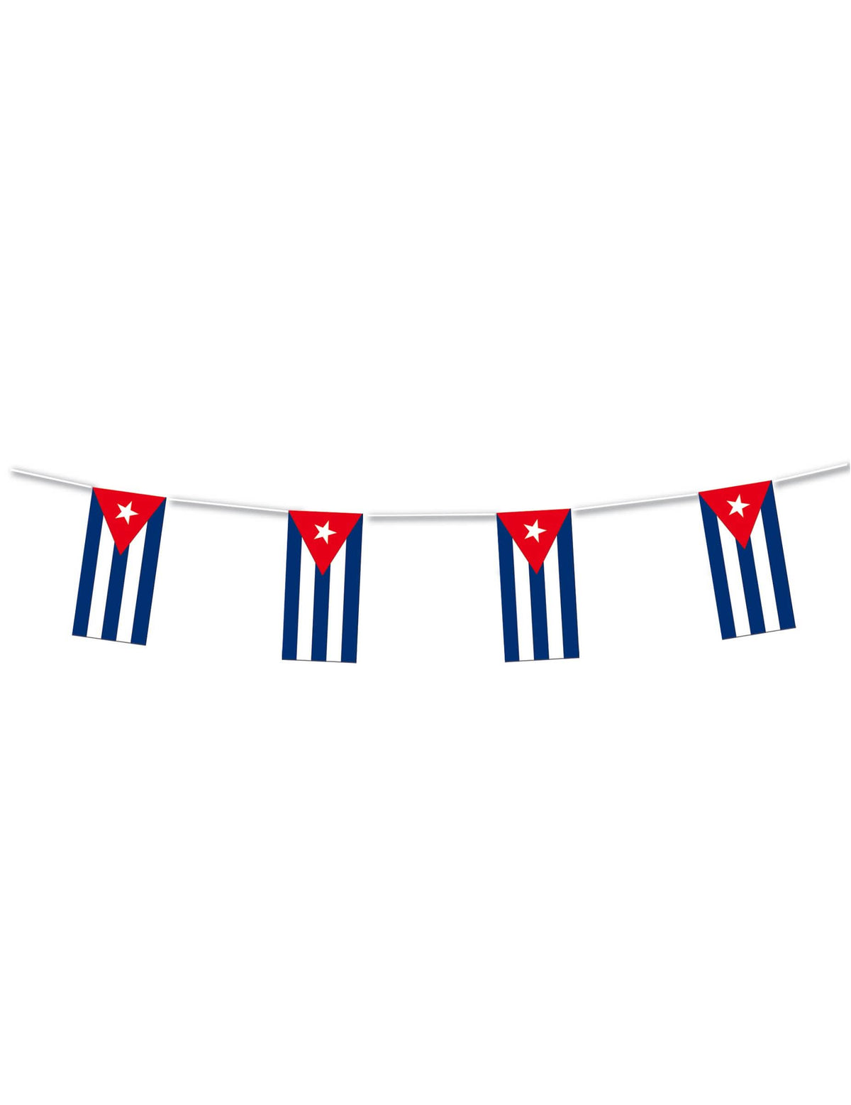 Kunststoffgirlande Cuba zur Dekoration Blau Weiß und Rot von 5 m