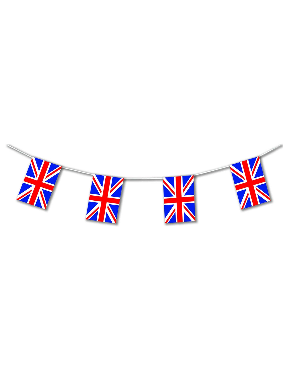 Plastikgirlande Großbritannien für Party Blau Weiß Rot
