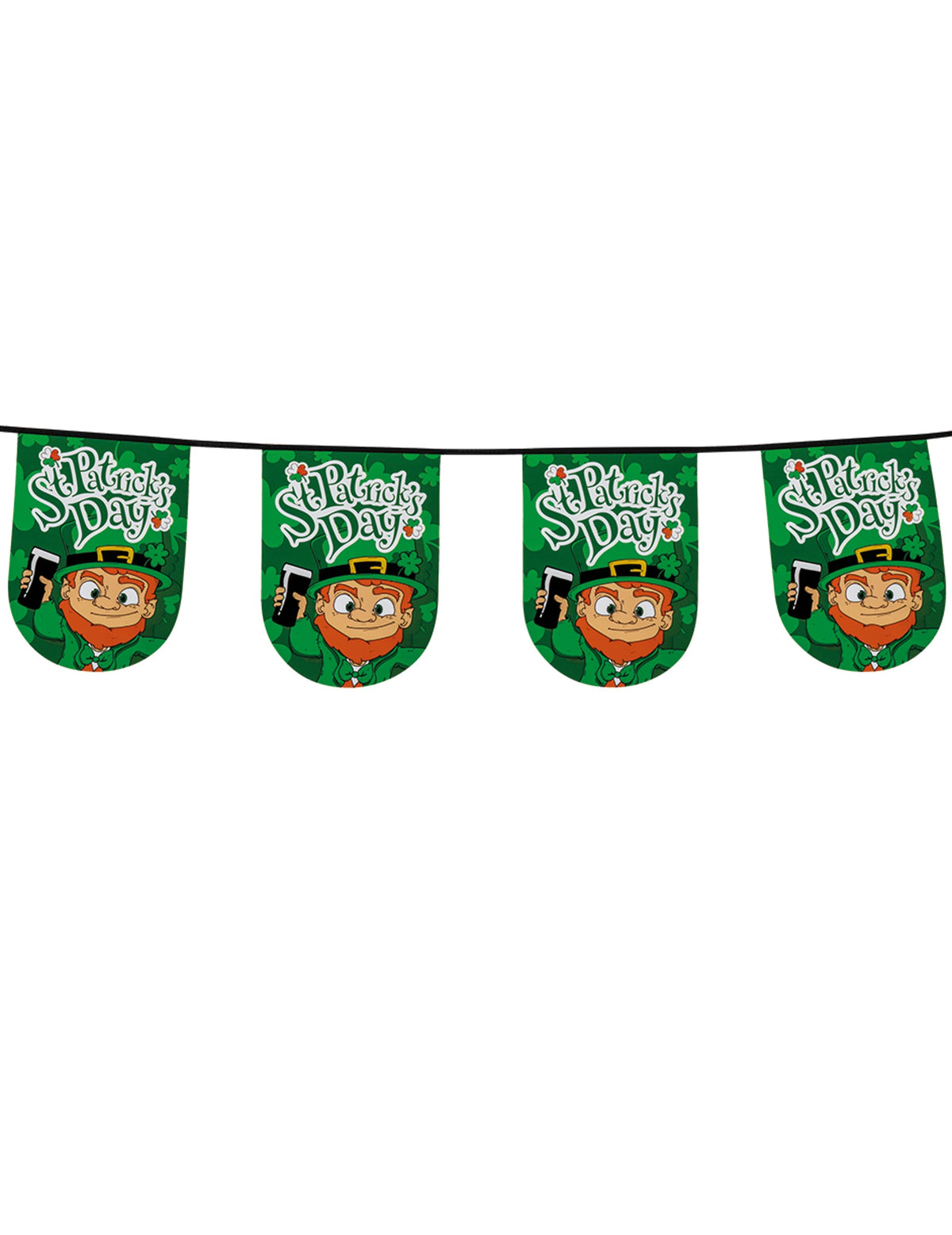 Guirlande Saint Patrick's day pour fête verte avec motif de leprechaun