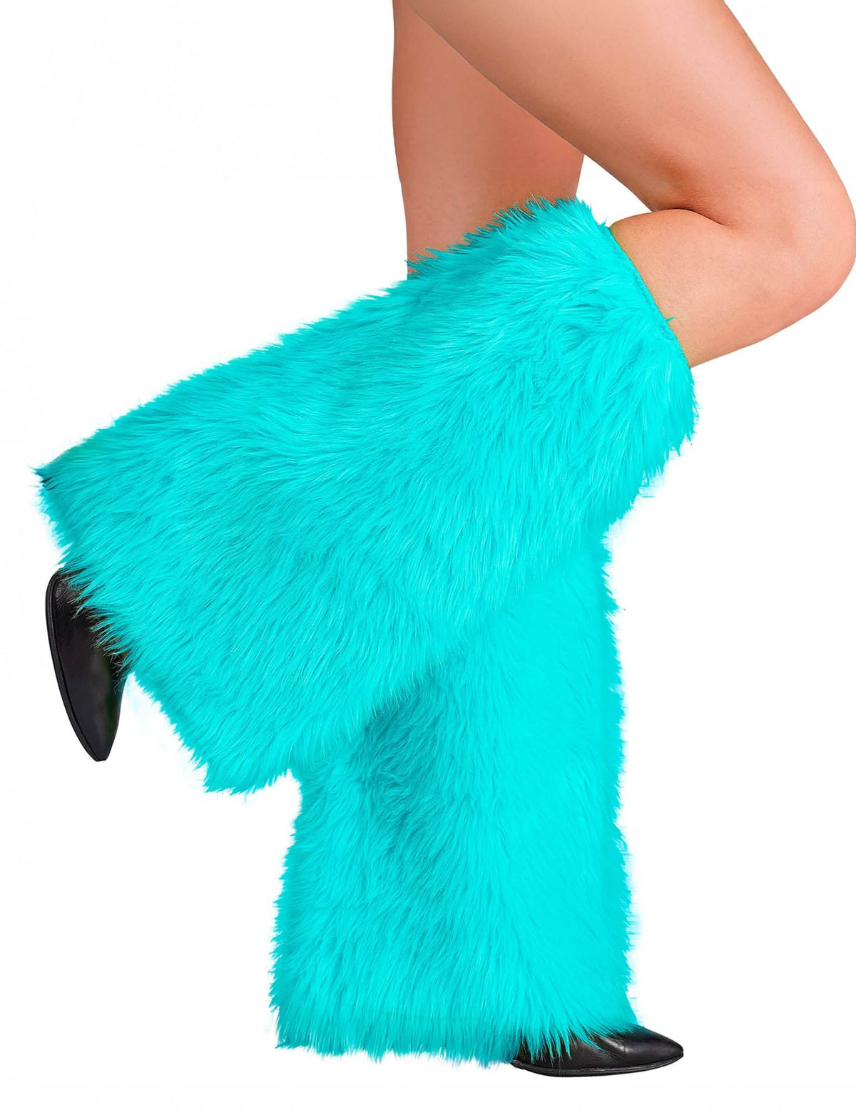 Jambières à poils pour adulte bleu turquoise
