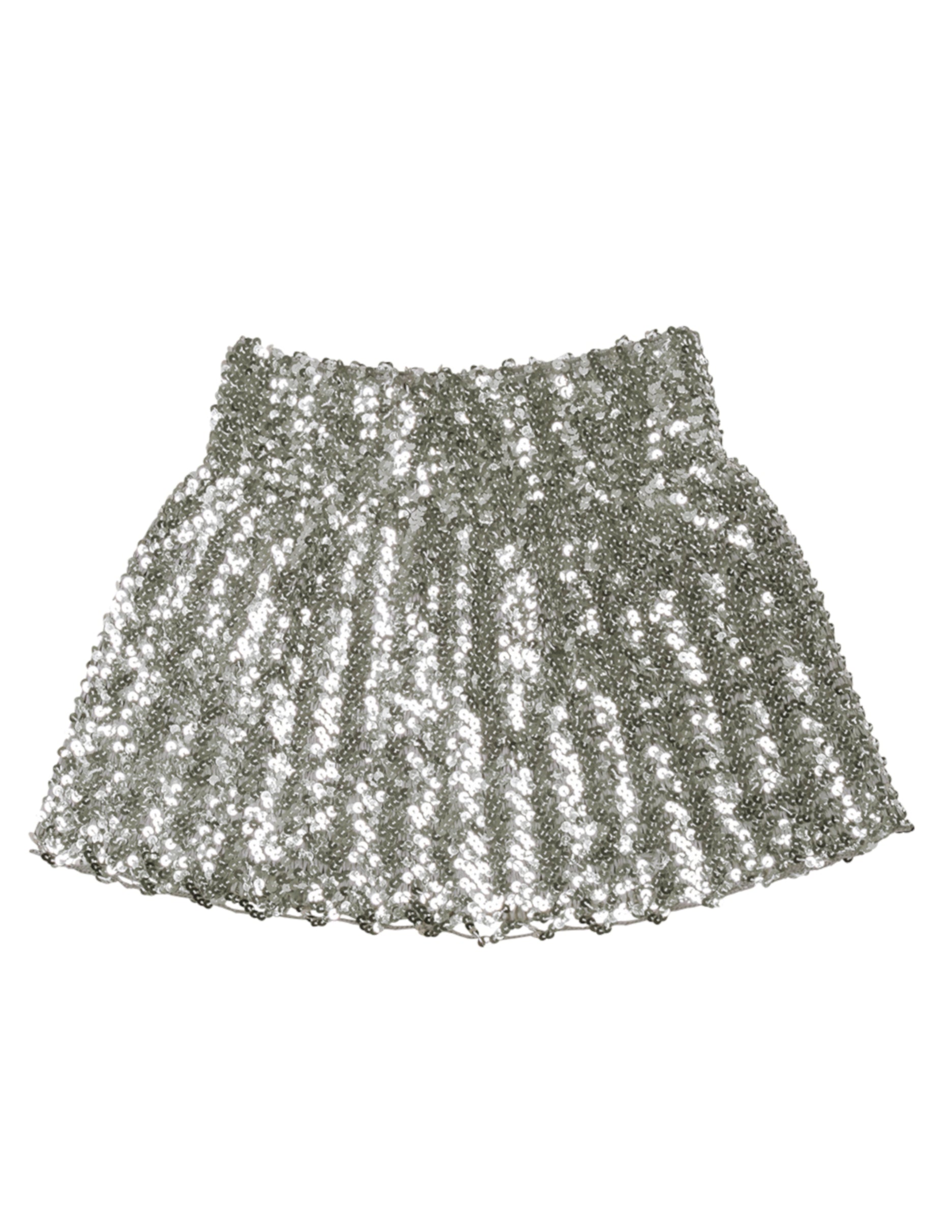 Vue à plat de la jupe à sequins pour femme