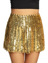 Jupe à sequins pour femme dorée