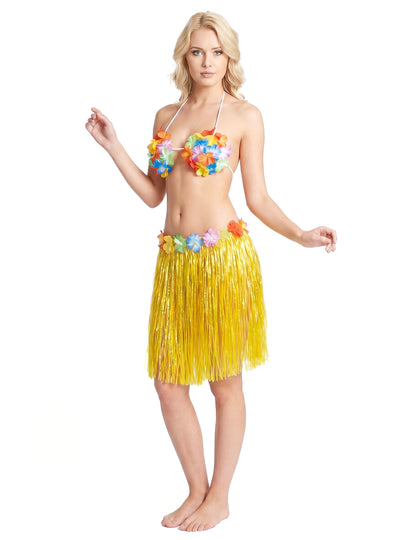 Hawaii Minirock gelb für Damen