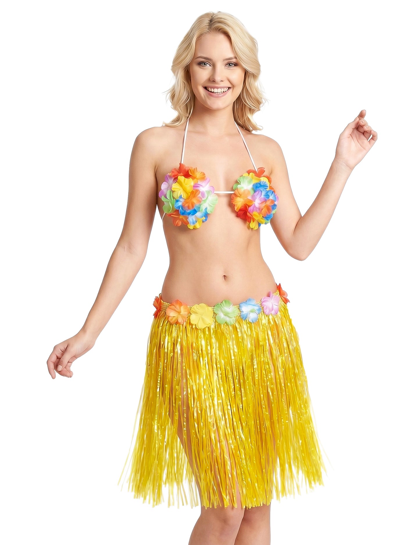 Hawaii Minirock gelb für Damen