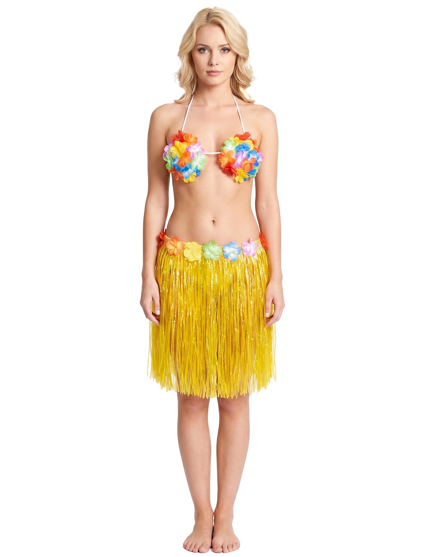 Hawaii Minirock gelb für Damen